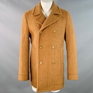 SIMON MILLER Size M Hyde Tan Textured Wool Cotton Peacoat